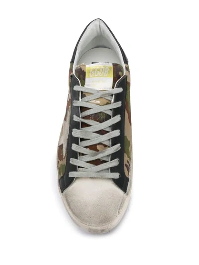 Shop Golden Goose Superstar Low-top Camouflage Print Sneakers In Green