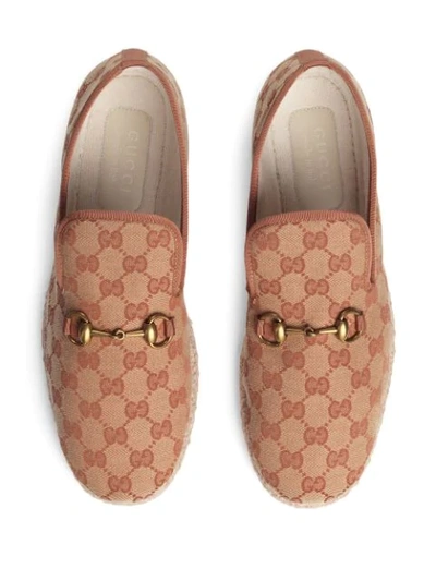 Shop Gucci Gg Supreme Loafers In Neutrals