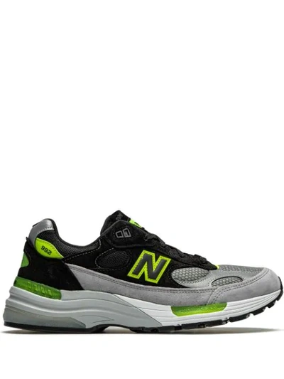 New Balance Grey & Black Made In Us 992 Sneakers In Grey