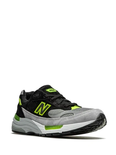 New Balance Grey & Black Made In Us 992 Sneakers In Grey