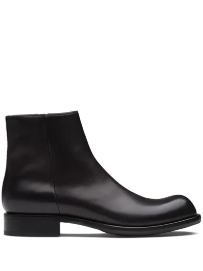 Shop Prada Zip-fastening Ankle Boots In Black