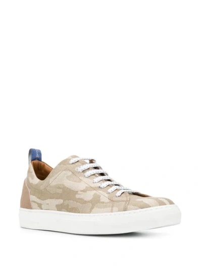 Shop Jacob Cohen Camouflage Low-top Sneakers In Neutrals