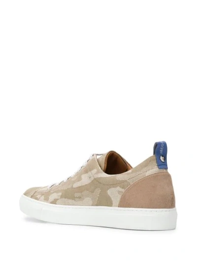 Shop Jacob Cohen Camouflage Low-top Sneakers In Neutrals