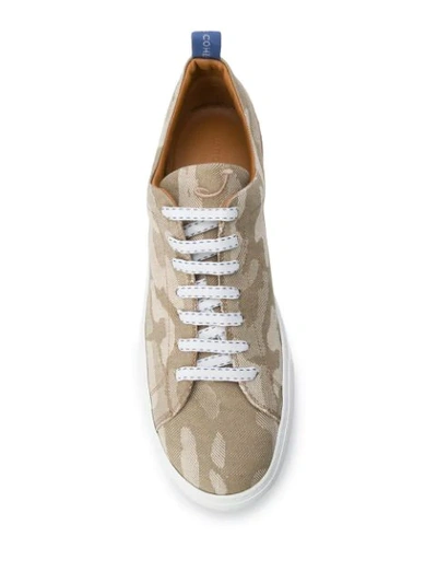 Shop Jacob Cohen Camouflage Low-top Sneakers In Neutrals