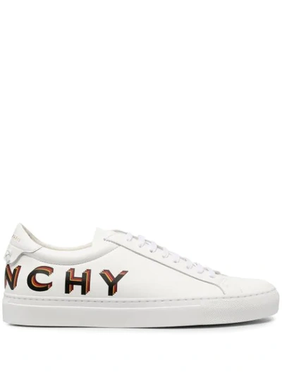 Shop Givenchy Urban Street Logo Print Sneakers In White