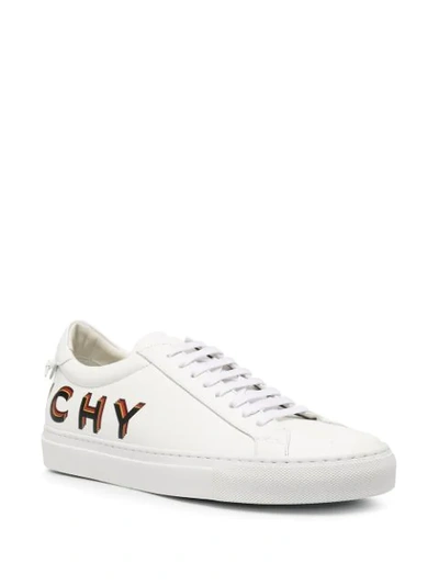 Shop Givenchy Urban Street Logo Print Sneakers In White