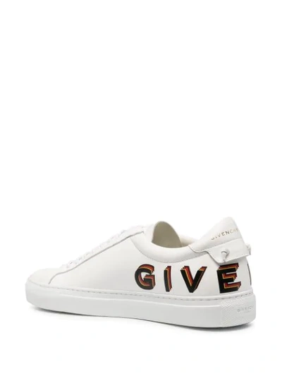 Shop Givenchy Urban Street Logo Print Sneakers In White