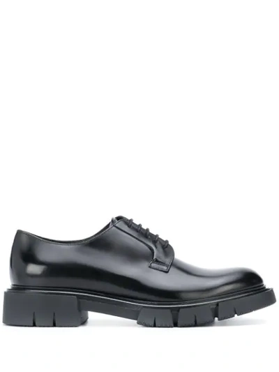 Shop Fratelli Rossetti Chunky Sole Derby Shoes In Black