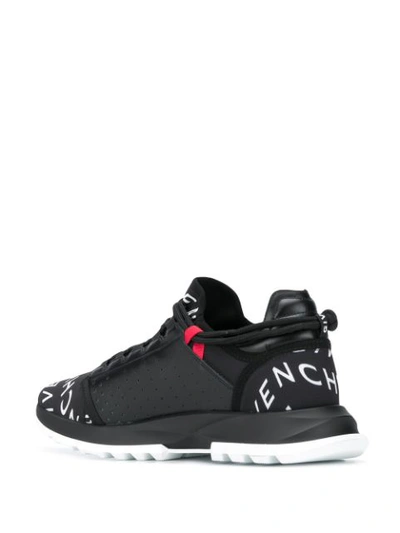 Shop Givenchy Logo-print Low-top Sneakers In Black