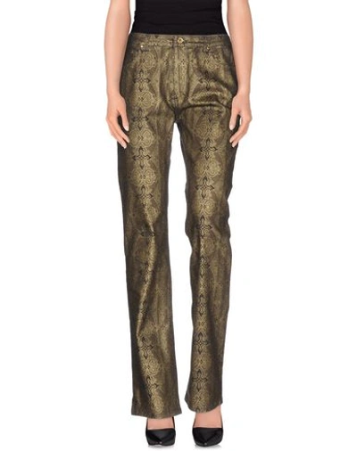 Roberto Cavalli Casual Trousers In Military Green