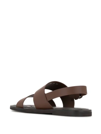 Shop Ferragamo Sirius Gancini Buckle Sandals In Black