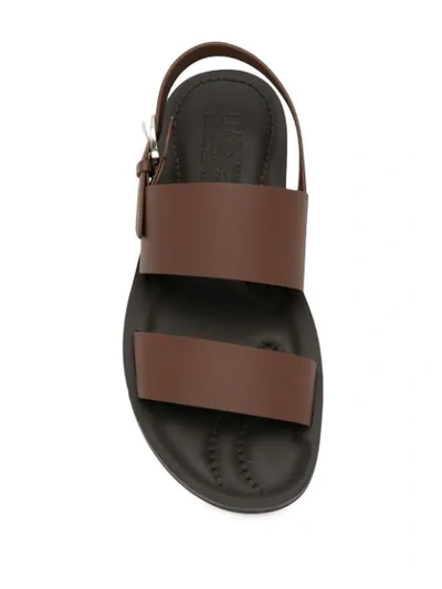 Shop Ferragamo Sirius Gancini Buckle Sandals In Black