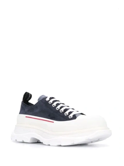 Shop Alexander Mcqueen Tread Slick Low-top Sneakers In Blue