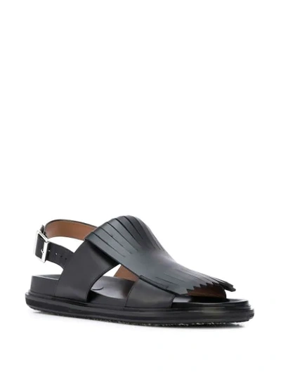 Shop Marni Fussbett Sandals In Black