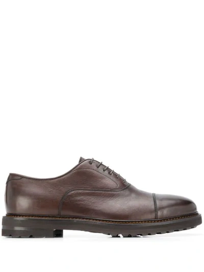 Shop Henderson Baracco Lace-up Derby Shoes In Brown