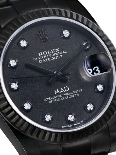 Shop Mad Paris Customised Rolex Datejust 31mm In Black