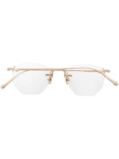 Shop Matsuda M3104 Hexagonal-frame Glasses In Gold