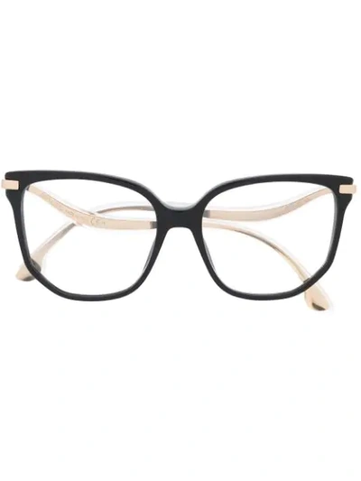 Shop Jimmy Choo Oversized Frame Glasses In Black