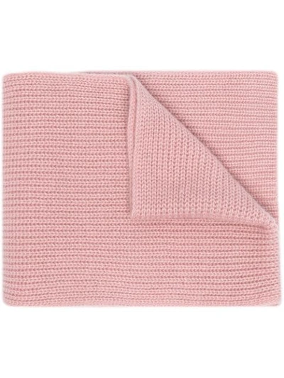 Shop N•peal Ribbed Cashmere Scarf In Pink