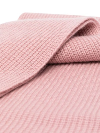 Shop N•peal Ribbed Cashmere Scarf In Pink
