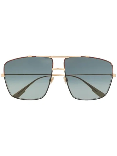 Shop Dior Monsieur2 Navigator-frame Sunglasses In Black