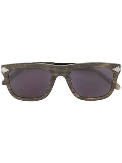 Shop Karen Walker Voltaire Sunglasses In Brown