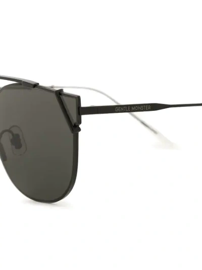 Shop Gentle Monster Ringa M01 Aviator Sunglasses In Black