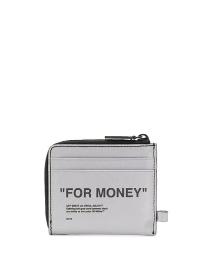 Shop Off-white For Money Chain Wallet In Silver