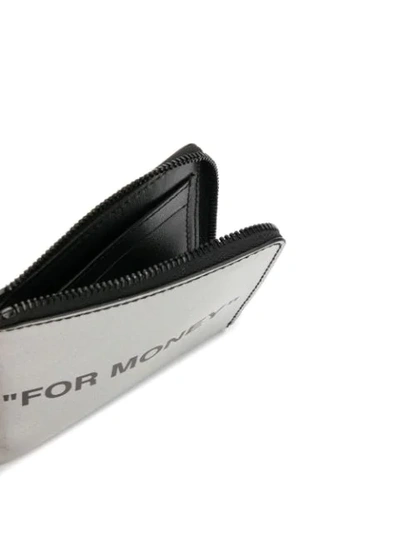 Shop Off-white For Money Chain Wallet In Silver
