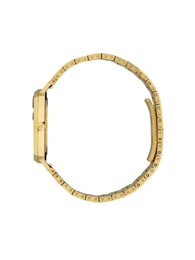 Shop Gucci Grip 35mm Watch In Gold