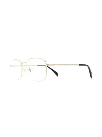 Eyewear By David Beckham Semi-rimless Rectangular Frame Glasses In Black