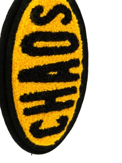 Shop Chaos Logo Oval Keyring In Yellow