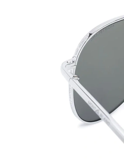Shop Montblanc Aviator-frame Sunglasses In Silver