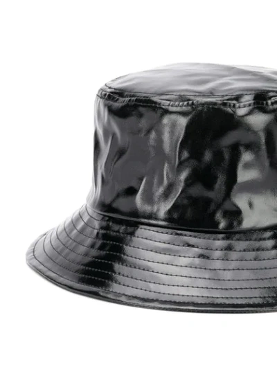 Shop Fiorucci Angel Vinyl Bucket Hat In Black