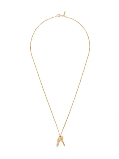 Shop Emanuele Bicocchi Bullet And Key Necklace In Gold