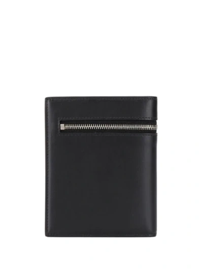 Shop Acne Studios Zipped Detail Tri-fold Wallet In Black