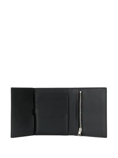 Shop Acne Studios Zipped Detail Tri-fold Wallet In Black