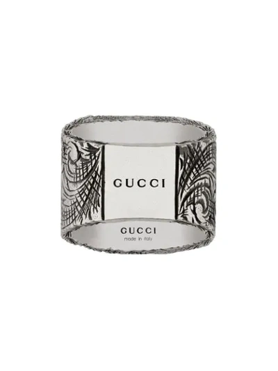 Shop Gucci J Letter Ring In Silver