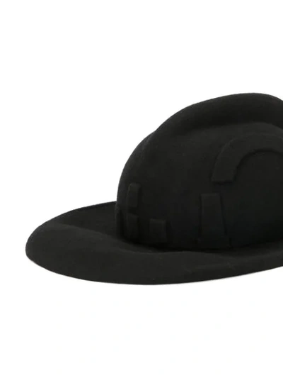 Shop Takahiromiyashita The Soloist Geometric-embossed Wool Fedora In Black