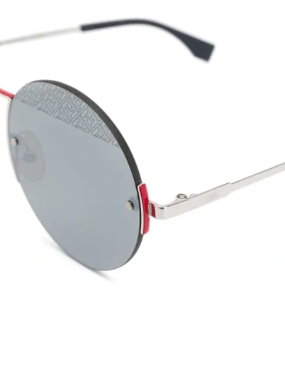 Shop Fendi Round-frame Sunglasses In Black