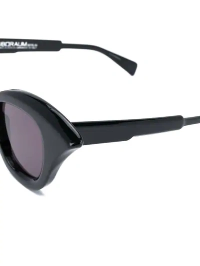 Shop Kuboraum Oversized-frame Sunglasses In Black