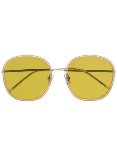 Shop Gentle Monster Rimo Pc1 Round-frame Sunglasses In Green