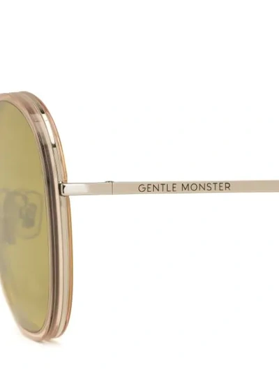 Shop Gentle Monster Rimo Pc1 Round-frame Sunglasses In Green