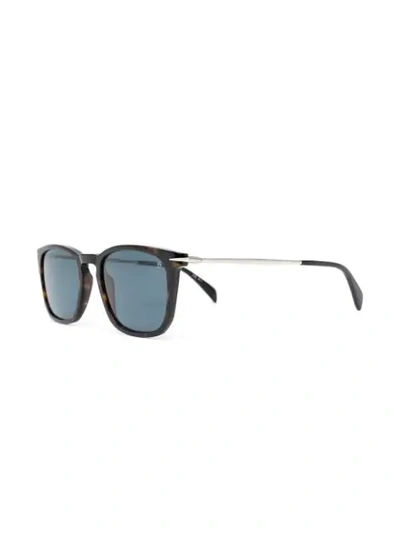 Shop Eyewear By David Beckham Tortoiseshell Square Frame Sunglasses In Black
