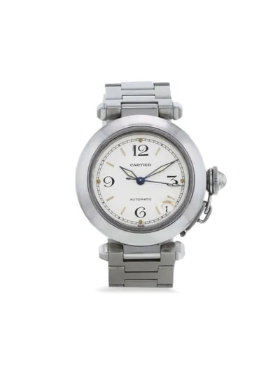 Pre-owned Cartier 1990  Pasha Watch 32mm In White