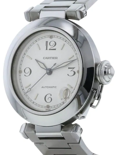 Pre-owned Cartier 1990  Pasha Watch 32mm In White