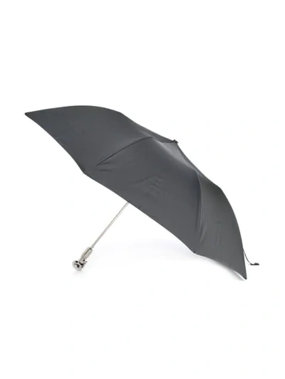 Shop Alexander Mcqueen Skull Handle Umbrella In Black