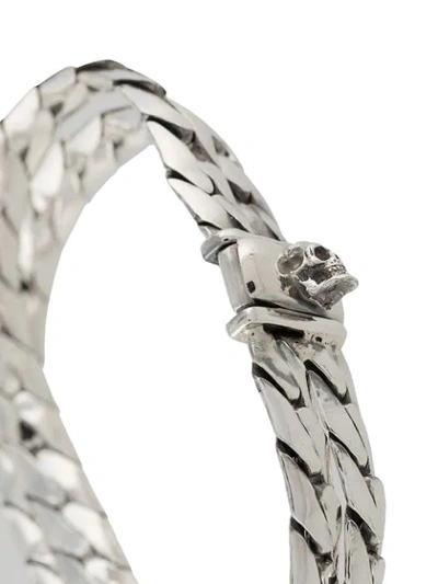 Shop Emanuele Bicocchi Herringbone Double Chain Bracelet In Metallic