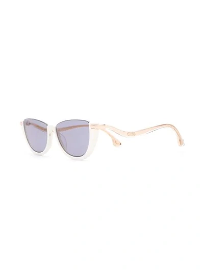 Shop Jimmy Choo Cat Eye Sunglasses In White