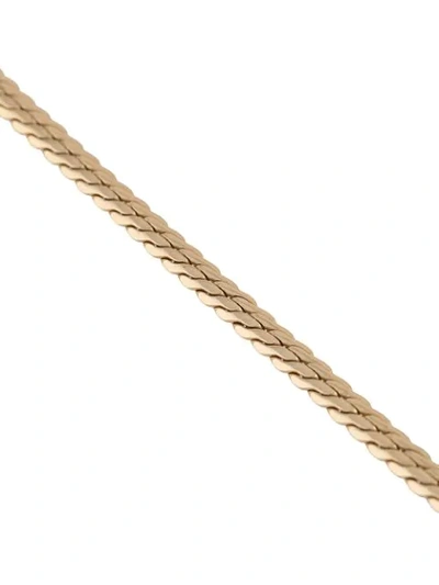 Shop Emanuele Bicocchi Herringbone Chain Necklace In Gold
